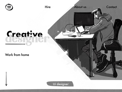 Work from home..... landing page design illustration uidesigner uxdesigner webpage