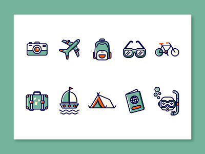 Travel Icons_1 app branding design icon illustration travel travel app traveling ui web