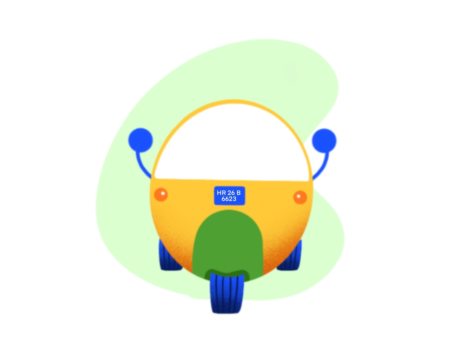 Auto 2d art auto design flat icon illustration illustration ux ui ola online app uber vector