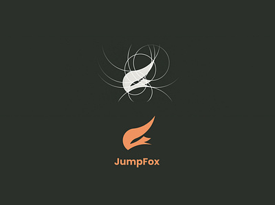 Fox Logo brand design flat fox foxes golden jumping logo ratio symbol