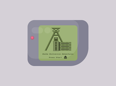 Gameboy adobe illustrator classic coal mine design essen figma gameboy illustration illustrator mobile nintendo pit retro ruhr area ruhrgebiet zeche zeche zollverein