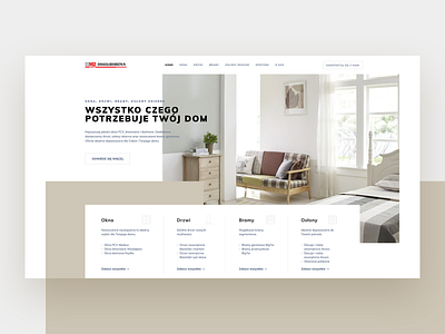 M2 Windows & Doors - welcome section 🏠 clean concept design flat hero hero section homepage layout minimal theme ui web webdesign website welcome welcome page