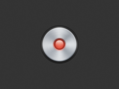 Record app button glow icon osx record red silver