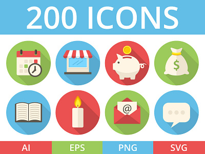 Flat Design Icons Set