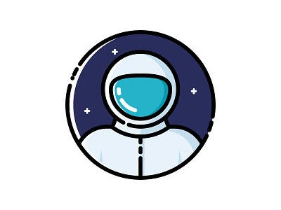 Astronaut astronaut cartoon cosmonaut flat design icon illustration outline science space start