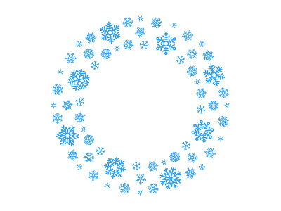 Snowflake Wreath background christmas holiday illustration new year snowflake vector winter wreath