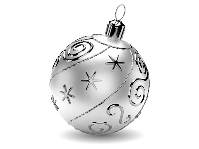 Christmas Bauble 3d ball bauble christmas decoration holiday illustration merry christmas new year silver vector xmas