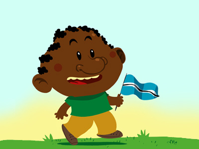 The Flag africa child illustration kids