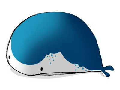 a little blue whale blue character children design kids little magazine whale