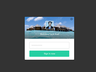 Login Modal ios 7 menu mobile profile ux design web design