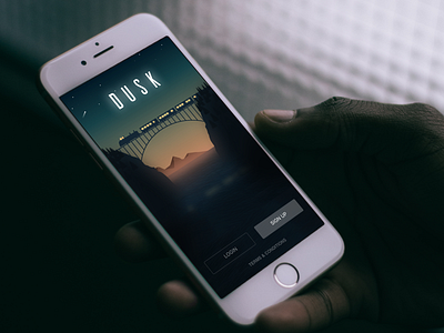 Dusk app sign up screen