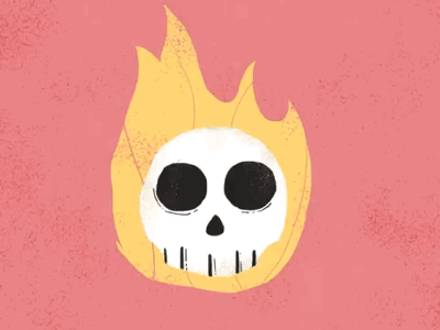 Fire skull