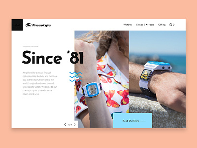 Freestyle Redesign Concept design typography ui ux website