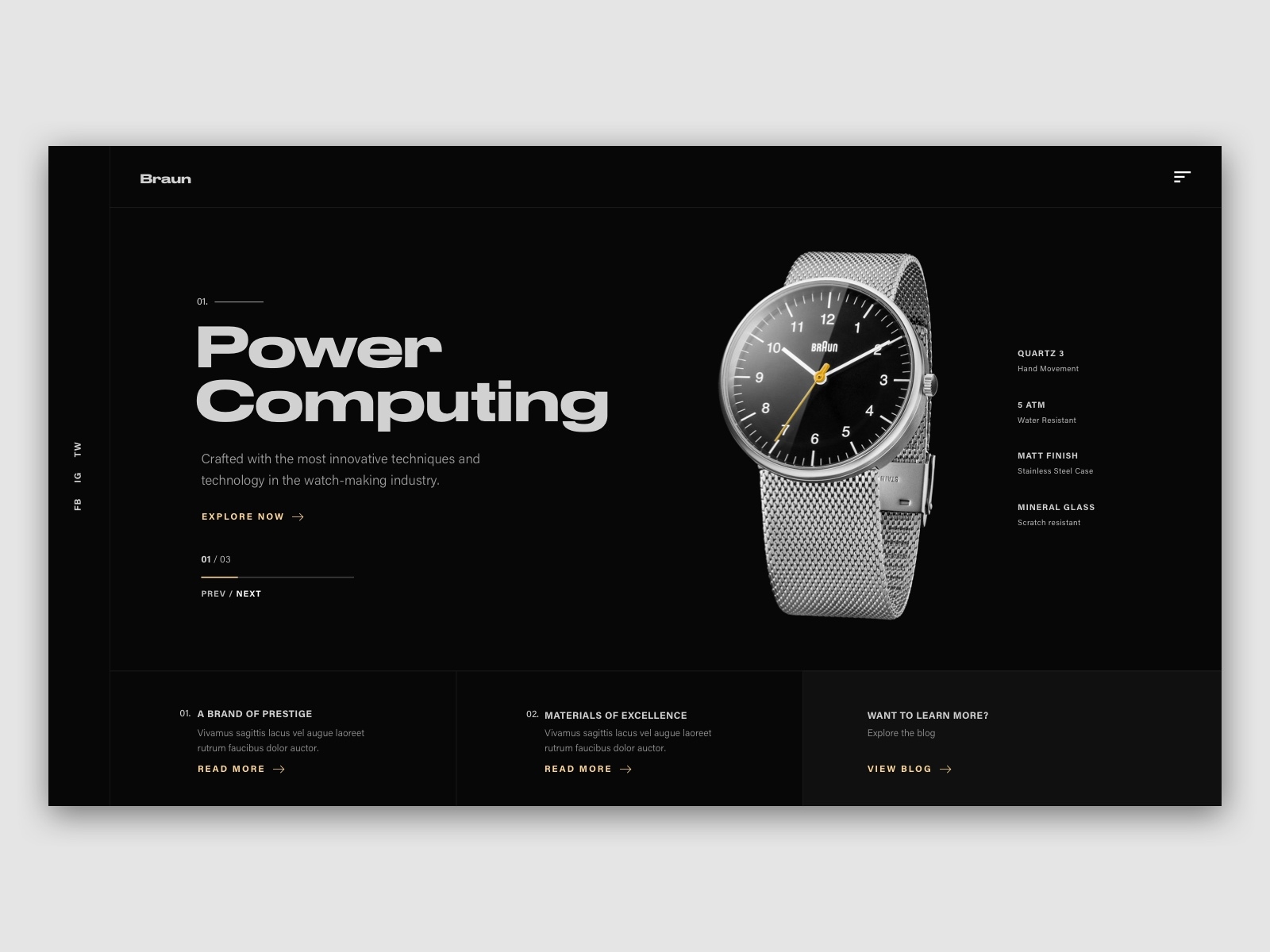 Watch Landing Page Concept by Nick Hart on Dribbble