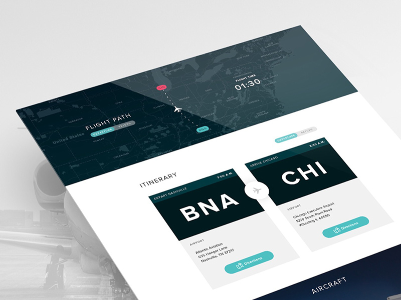 Airvel Itinerary user interface user experience