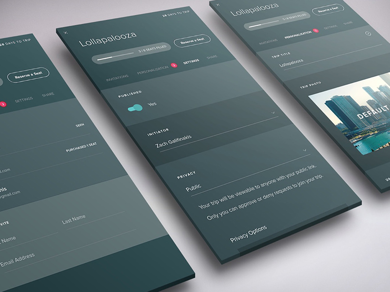 Airvel Trip Dashboard user interface user experience