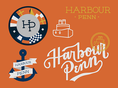 Harbour Penn boat branding lettering logo ship typography