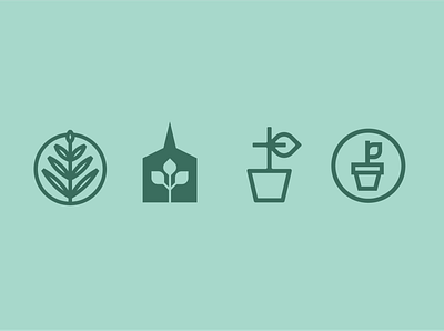 PlanterMatch Logos church icon logo design logos plant