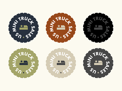 Mini Truck Logos badge icons logo typography