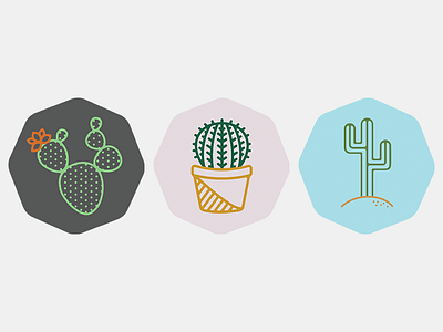 Cactus Icons cactus debut icons illustration