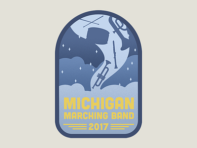Michigan Marching Band badge band music university