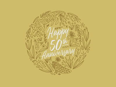 50th Anniversary card india nature