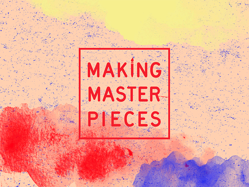 Making Masterpieces Logo color identity logo paint wordmark