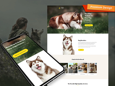 Pupper Responsive Website Template design for website mobile website design responsive website design web design website design website template