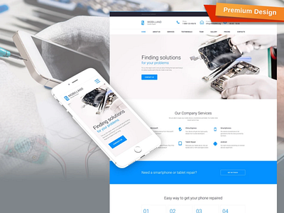 Mobile Repair Services Moto CMS 3 Template design for website mobile website design web design website design website template