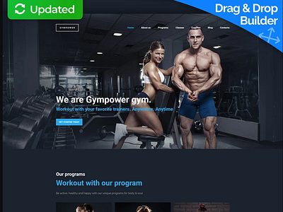 Gympower - Fitness & Bodybuilding Website Design design for website mobile website design web design website design website template