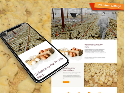 Chicken and Poultry Farm Website Template design for website mobile website design web design website design website template