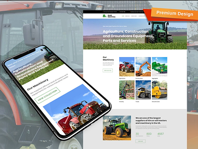 Tractor Website Template for Agricultural Machinery Manufacturer