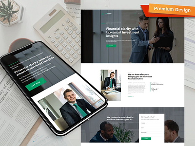 Financial Advisor Premium Template design for website mobile website design responsive website design web design website design website template