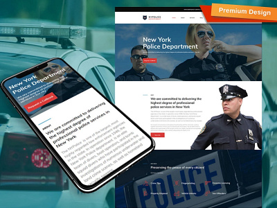 Police Department Website Template design for website mobile website design police department website responsive website design safety website security website web design website design website template