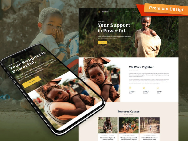 NGO site Template for Charity Organizations by MotoCMS on Dribbble