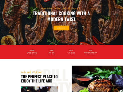 BBQ Website Template for Grill Restaurant Websites bbq bbq website design for website grill restaurant mobile website design responsive website design restaurant website web design website design website template