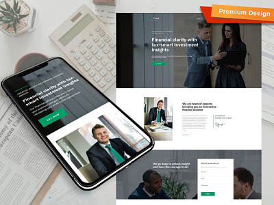 Financial Advisor Website Template for Finance Companies