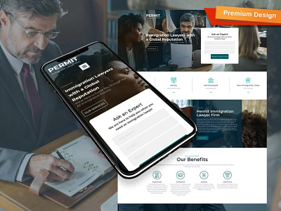 Immigration Lawyer Website Design for Visa Attorney design for website immigration lawyer lawyer website mobile website design responsive website design visa attorney web design website design website template