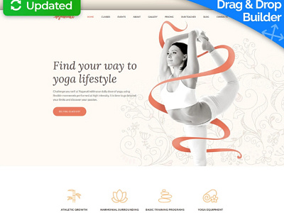 Yoga Website Template for Yoga Classes Center design for website mobile website design responsive website design web design website design website template yoga yoga classes center