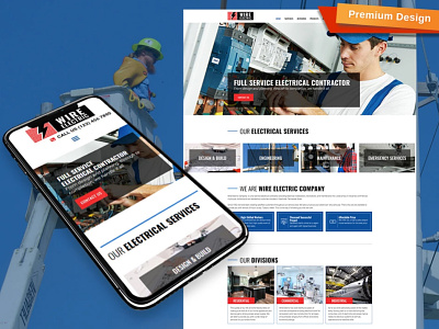 Electrical Company Website Template for Contractors