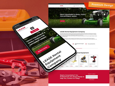 Equipment Rental Website Template for Tool Rentals