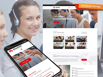 Call Center Website Design Template