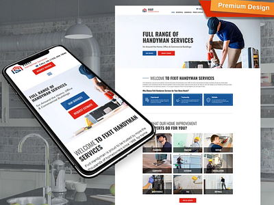 Handyman Website Template for Home Services design for website home services mobile website design responsive website design web design website design website template