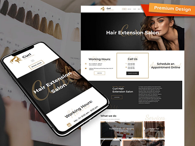 Hair Extension Website Template for Beauty Site