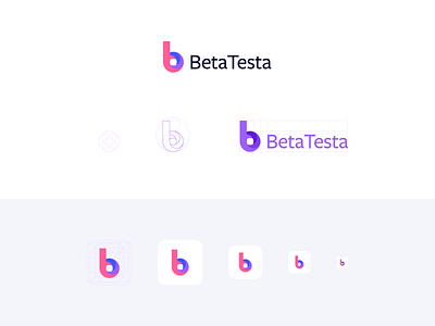 BetaTesta - Logo app branding design flat logo minimal typography website