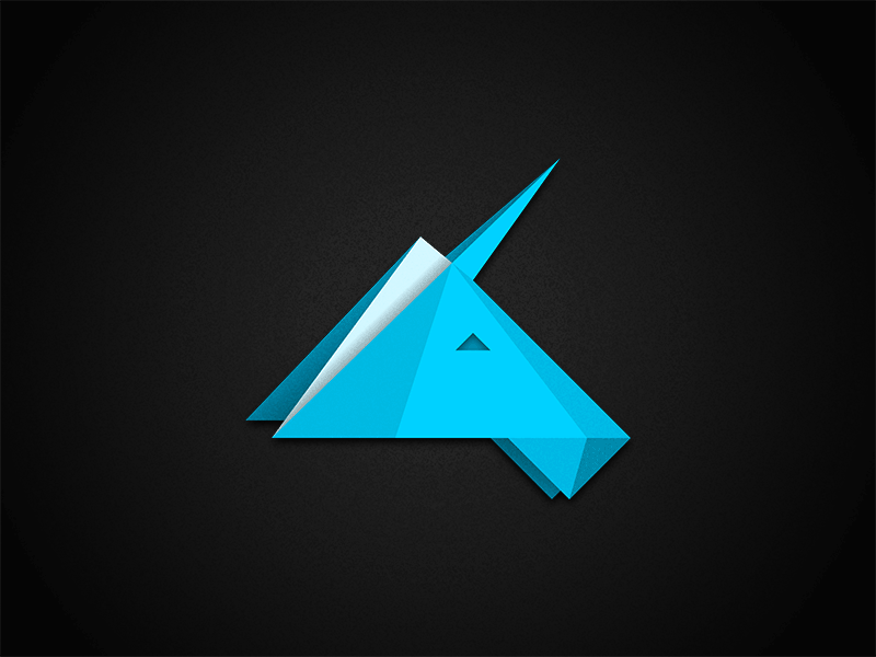 Origami Unicorn Icon