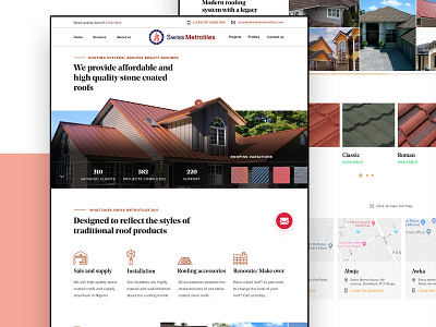 Swiss Metrotiles Website Redesign concept construction ecommerce homepage interaction single page ui ux ux design web ui website website development