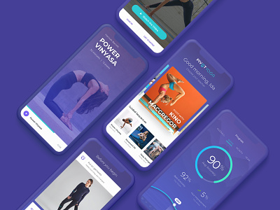 Pivot Yoga ios mobile pivot product design profile purple ui ux yoga