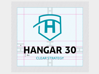 Hangar Logo anatomy blue logo military