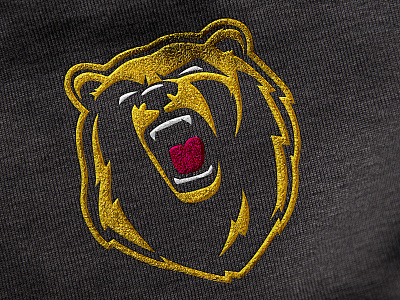 Oakland Bears Logo bear hockey logo mockup sports yellow